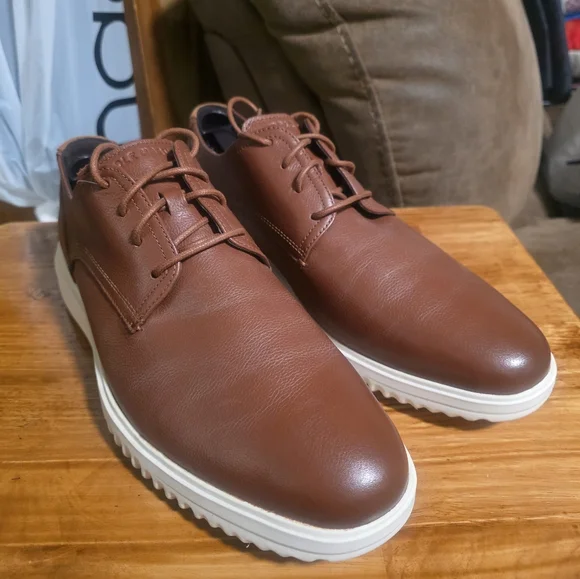 Cole Haan Grand+ Plain Toe Oxford Shoes Mens Size 8.5 British Tan Leather C36935 New Cole Haan Grand+ Plain Toe Leather Oxford Men main image 4